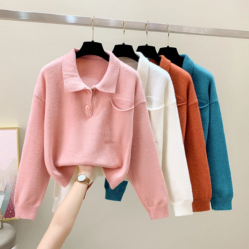 

Японская женская одежда для улицы на осень и зиму свитеры новое издание в ханьском стиле Тонкий ленивый Бриз Непринужденные наборы для бега