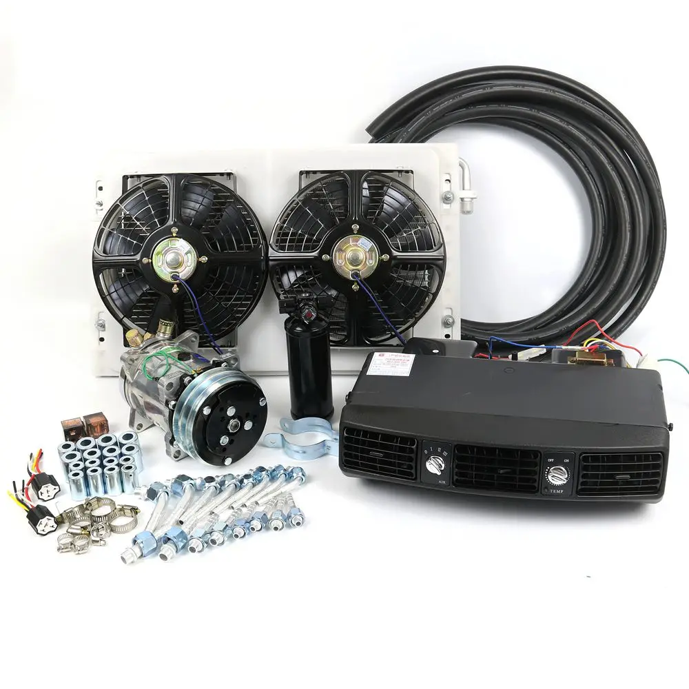 Universal 12V 24V AC Air Conditioning Evaporator Kit for Truck Van Tractor Jeep Street / Hot Rod Vintage Car Air Conditioner
