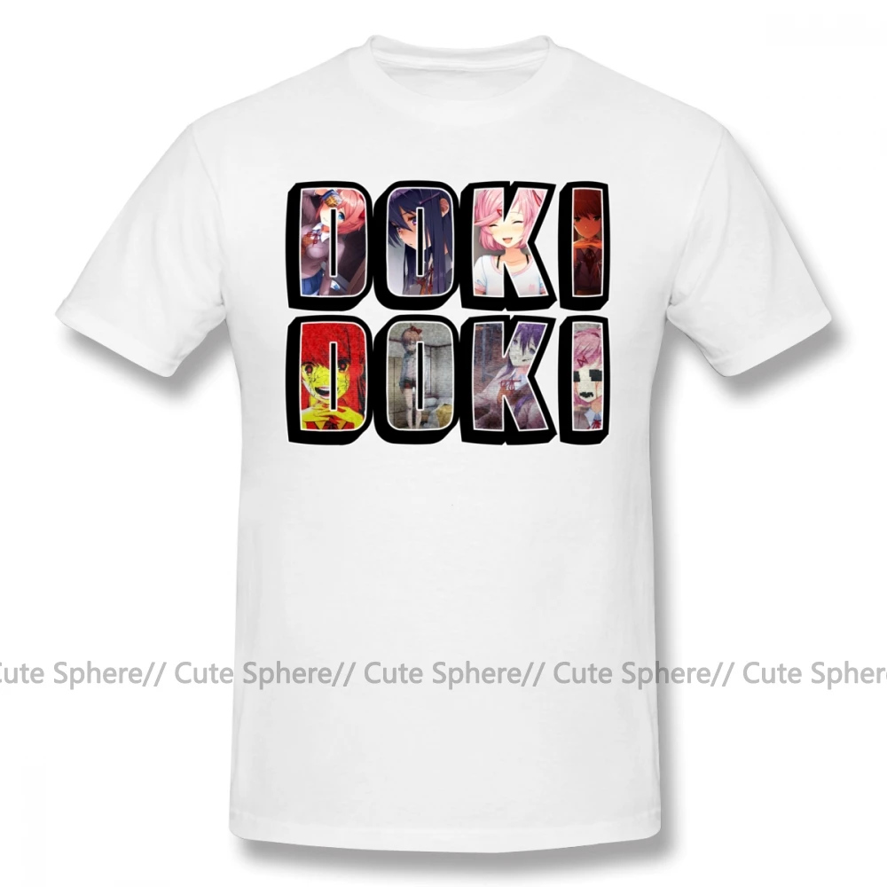 Doki, Клубная футболка, DOKI, Мужская футболка с короткими рукавами, плюс размер, хлопковая Повседневная футболка с принтом, отличная футболка - Цвет: White