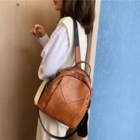 fashion casual mini backpack women pu leather backpack multifunction shoulder bags small school bags for teenager girls mochila