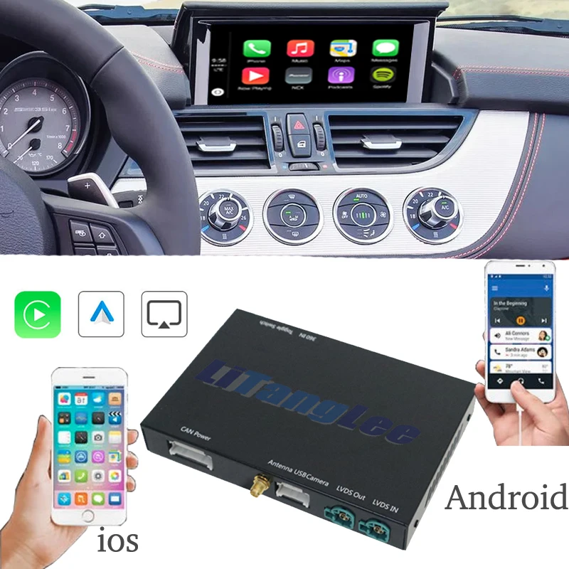 

Автомобильный декодер для камеры, адаптер для BMW Z4 E89 CIC 2009 ~ 2016 Mirror Link Display Android Auto Play 360 BirdView