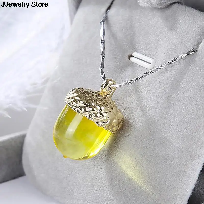 DIY Transparent Silicone Mould Necklace Pendant Lanugo Mold Resin Decorative Craft Acorn Type Epoxy Molds For Jewelry new |