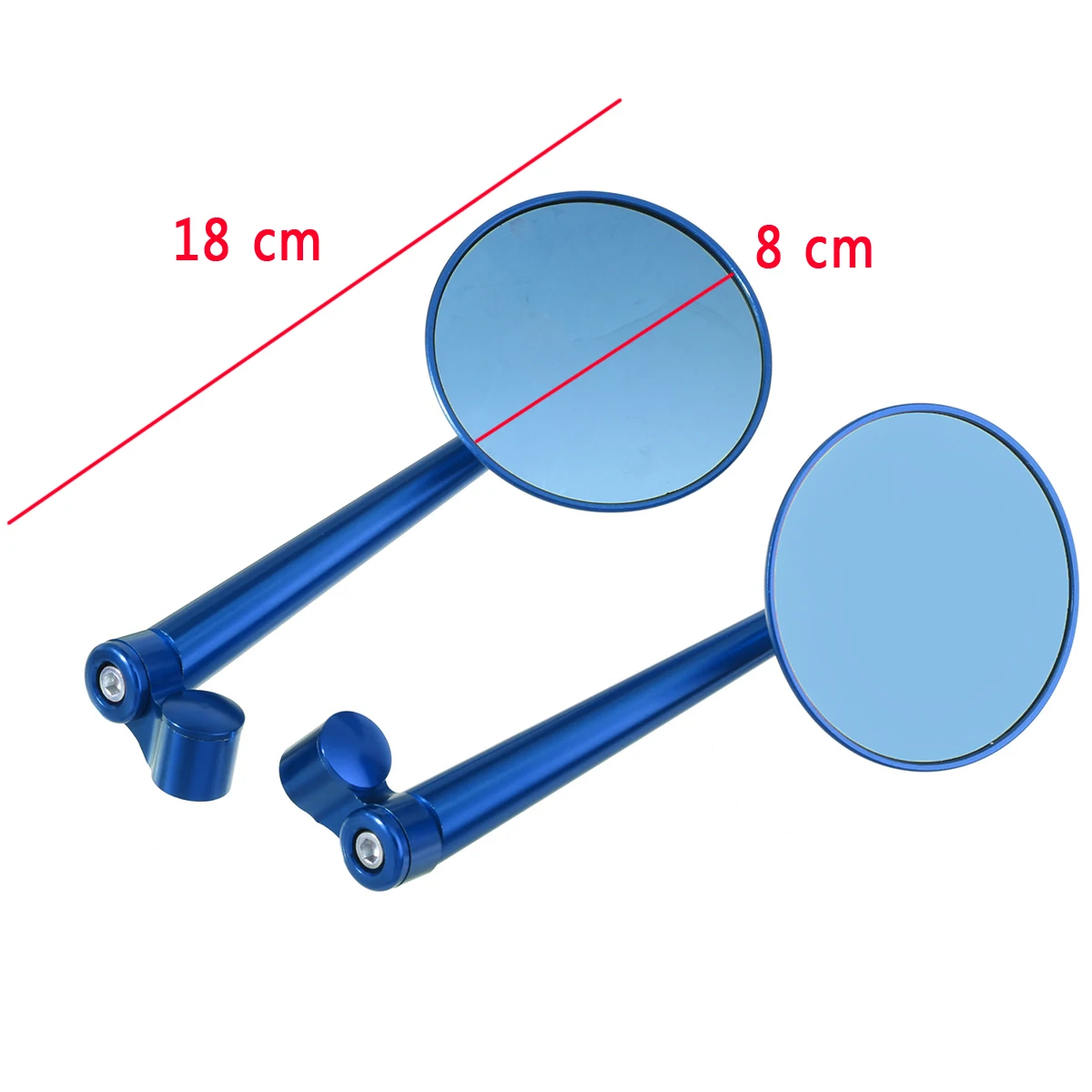 

Pair Motorcycle Rearview Mirror Motorbike Handlebar Side Mirror Aluminum Alloy Universal for Honda