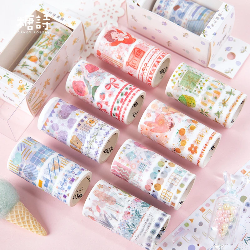 

6cm*2M Girls Sweet Days Paper Masking Tape Decorative Tape Stickers Diary Notebook Decoration