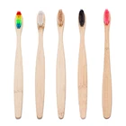 5 шт., Экологичная зубная щетка, для взрослых, с деревянной ручкой, Бамбуковая зубная щетка для взрослых