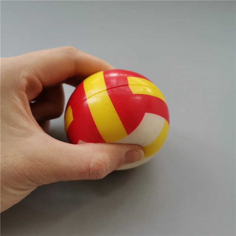 

12pcs 6.3cm Outdoor Sports Volleyballs Funny Anti Stress Balls Squeeze Soft Foam Sponge Balls Toys for Kids Children