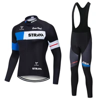 strava cycling jersey set 2022 spring pro bicycle team long sleeve bicycle clothes premium mtb mountain bike bib sportswear suit