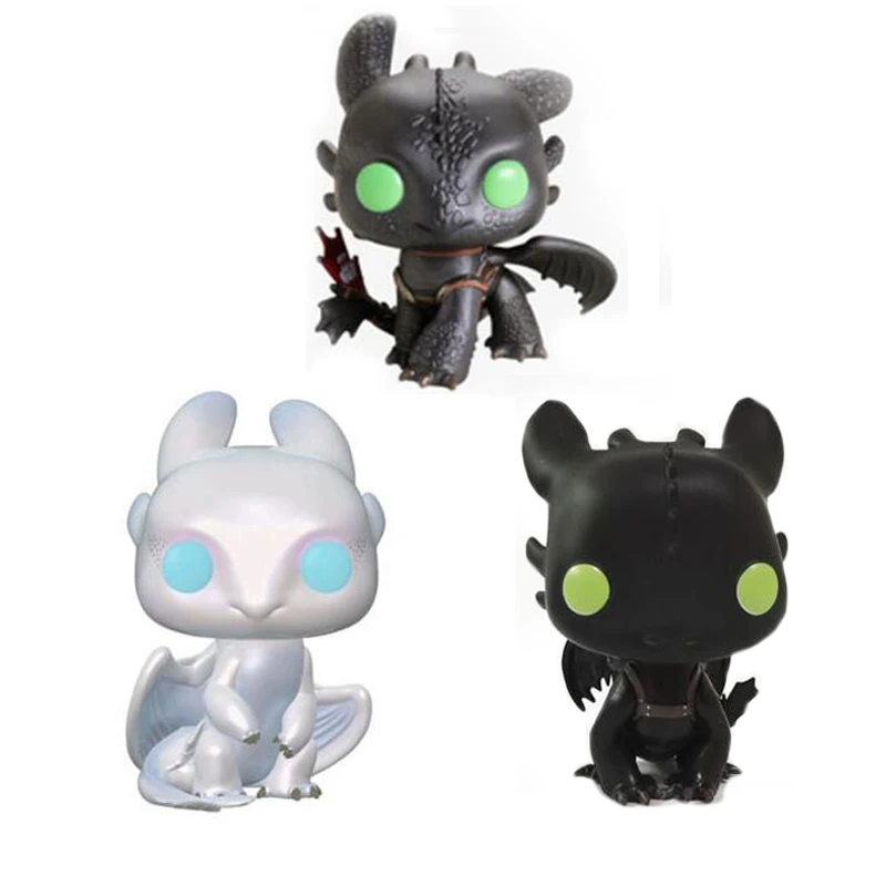 Funko Pop, Как приручить драконов, Беззубик, ночная фурия и светильник, 10 см, виниловая кукла, фигурка, игрушки