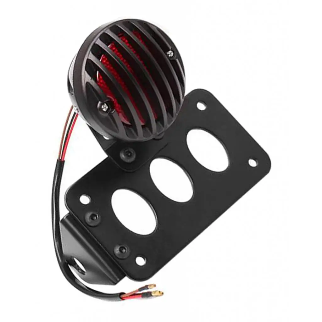Motorcycle LED Brake Tail Light License Plate Lamp w/ Bracket for Harley Chopper |