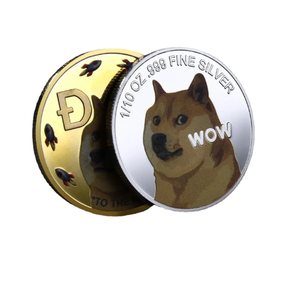 

NEW Rare 1/10 OZ.999 FINE Silver Dogecoin Commemorative Doge Coin Edition Collectible Copper Plating Tokened Craft Gift