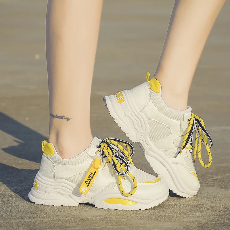 Стильная женская повседневная обувь для влюбленных кожаные кроссовки на