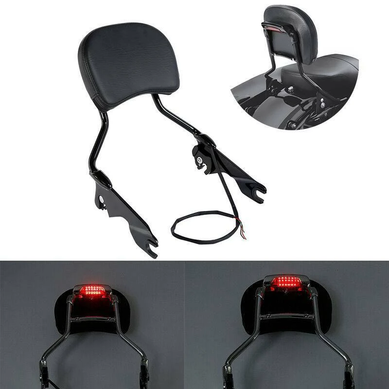 

Motorcycle Sissy Bar Passenger Backrest Upright Brake Tail Light For Harley Touring Road King Electra Street Glide 2009-2013