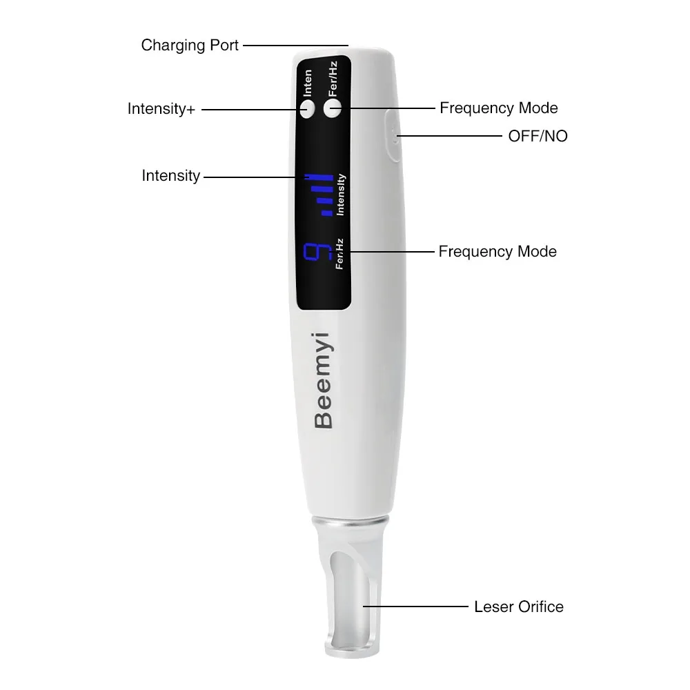 Заряжаемая Лазерная пикосекундная ручка красный синий свет удаление веснушек