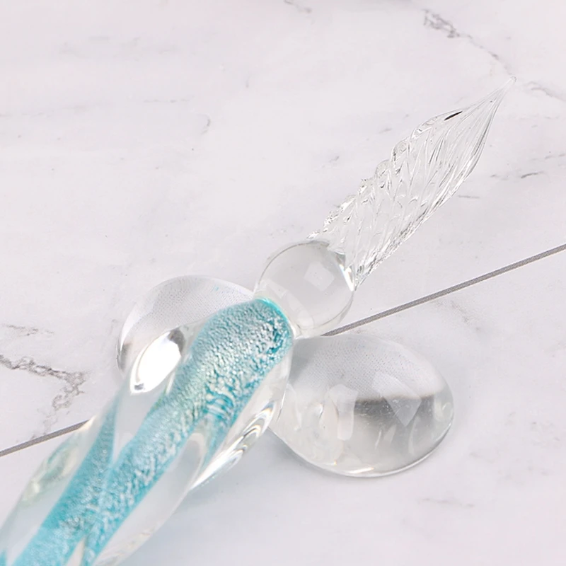 Перьевая ручка из хрустального стекла набор перьевых ручек с чернилами без