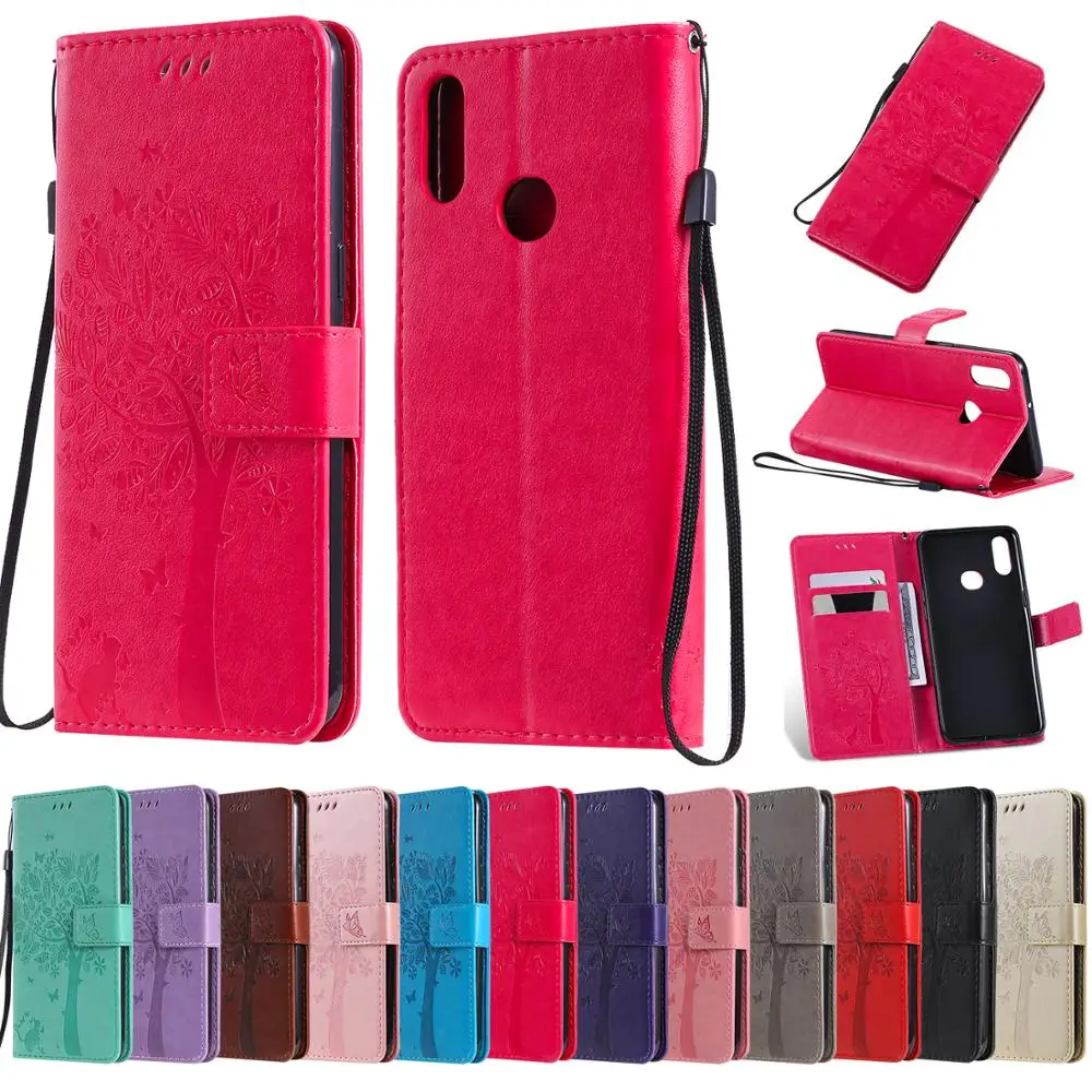 

For Samsung Galaxy S6 J3 J5 J7 Note 3 4 3D Cat & Tree Embossed Flip Wallet PU Leather Phone Case Stand Cover Pouch Bag