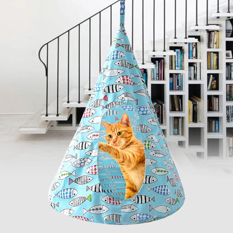 Petshy Портативный висит кошка кровать мягкий Кот гамак палатка Щенок Кровать
