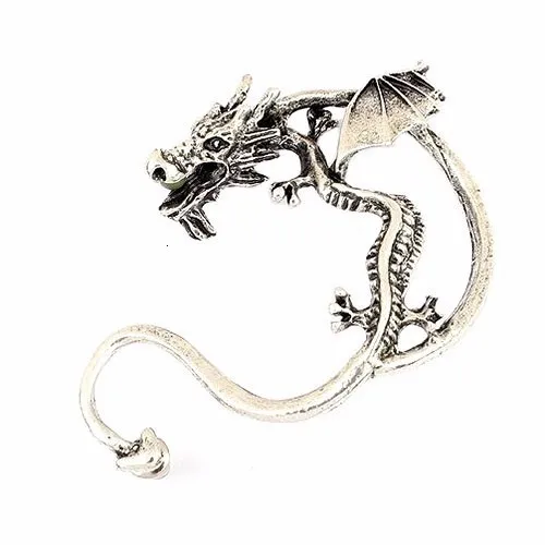 Готический рок Fly Dragon Серьги-гвоздики винтажные Ретро Запонки клипсы преувеличенные личности серьги для мужчин и женщин