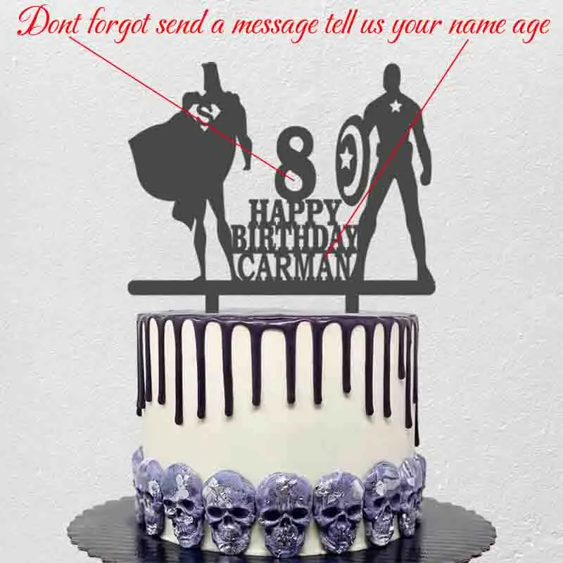 Персонализированный детский Топпер для торта на день рождения с именем заказ