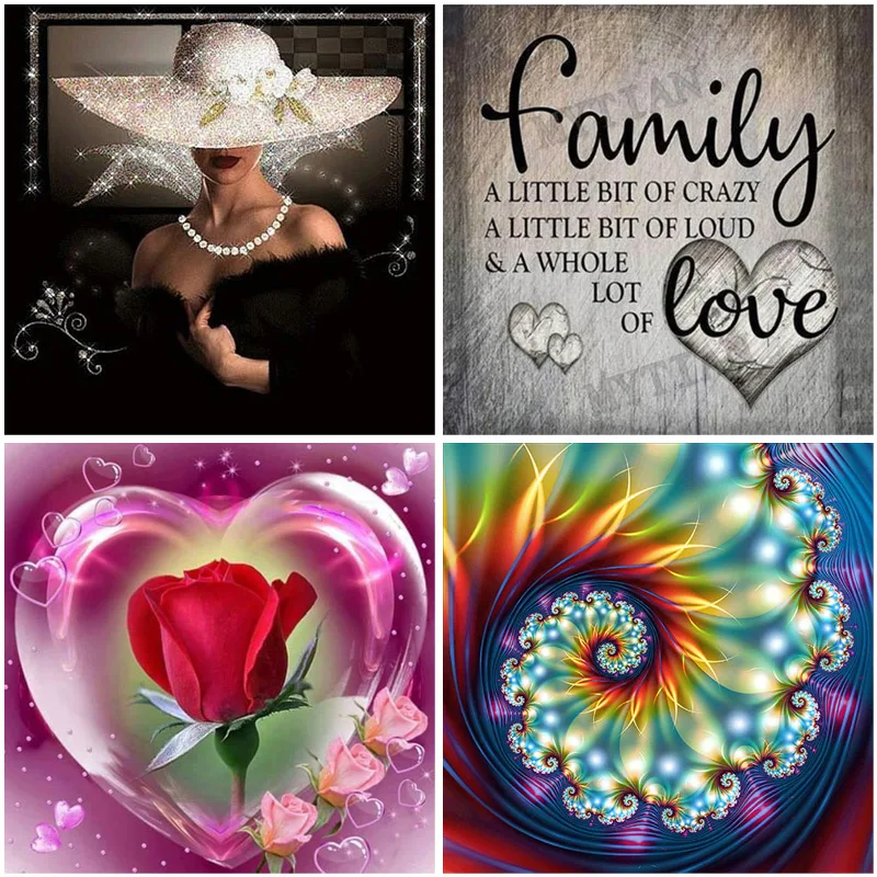 4 шт./лот мультфильм сделай сам 5D алмазная живопись полностью круглая Алмазная