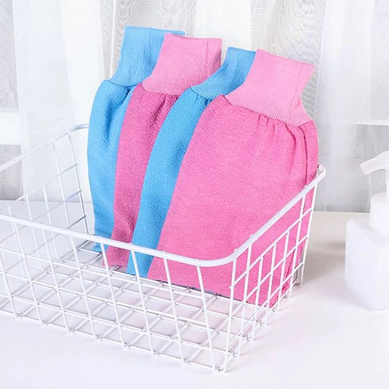 

2pcs Bath Scrub Glove Exfoliating Body Facial Tan Massage Glove Exfoliator Glove Random Color Bath Shower Wash Dropshipping