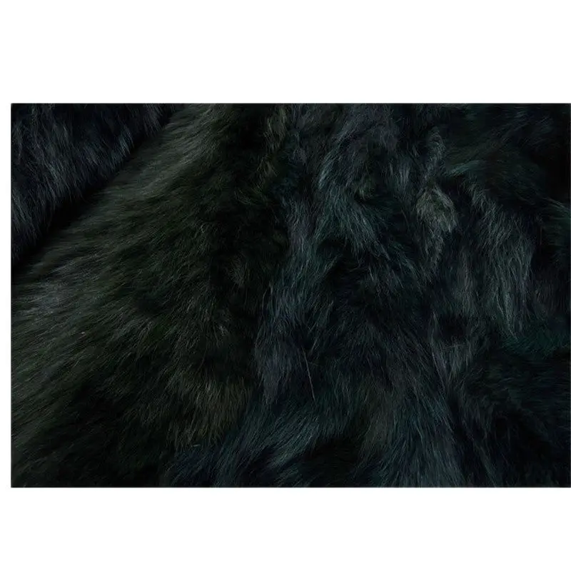 Женская зимняя меховая парка Mr темно-зеленая с подкладкой из лисьего меха