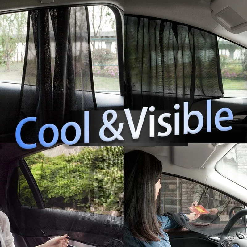

4 Pack Car Window Shades for Side Windows Front and Rear Magnetic Window Screen Baby Window Shade