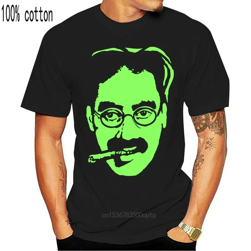 

Новинка, Мужская футболка с рукавом Groucho Marx, Мужская футболка, футболки гордости существа, новинка 2017, модная мужская футболка