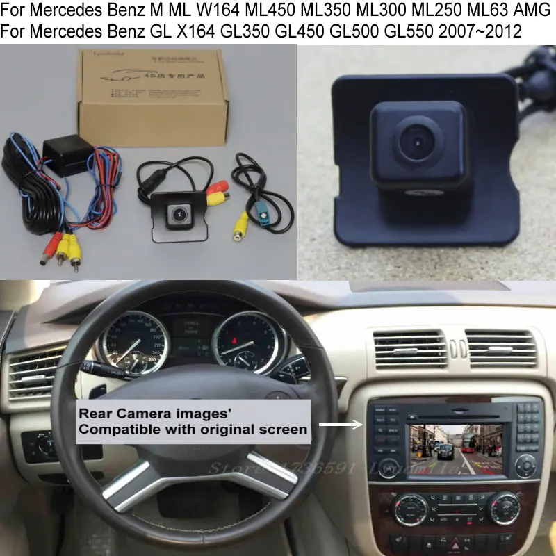 Car Rear View Camera For Mercedes Benz M ML W164 ML450 ML350 ML300 ML250 ML63 GL X164 GL350 GL450 RCA Original Screen Compatible