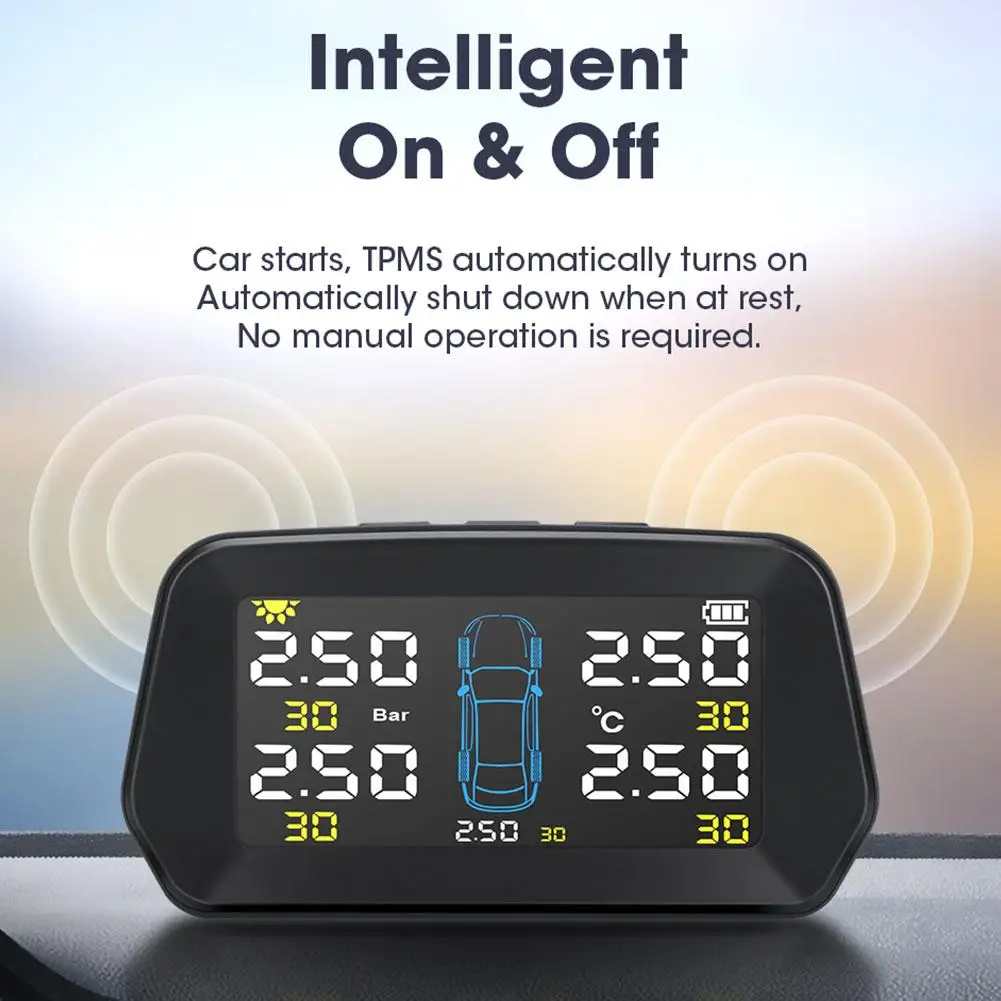 Датчик давления в шинах TPMS надежная долговечная система контроля на солнечной