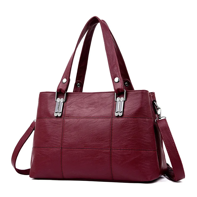 

Fashion Simple Pu Soft Leather Shoulder Bag Versatile Large Capacity Women's Handbag