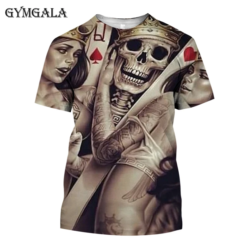 

Masked New 3D t shirt Woman Men Skull tshirt Print Peking Opera Summer Tops Casual Tees Short Sleeve Streetwear Gothic Halloween