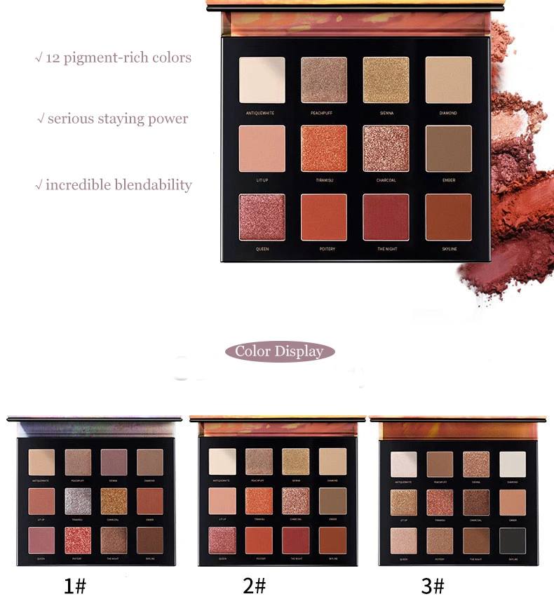 Студенческая пустыня 12 цветов Тени для век Звездная река анти пот тени Палитра| |