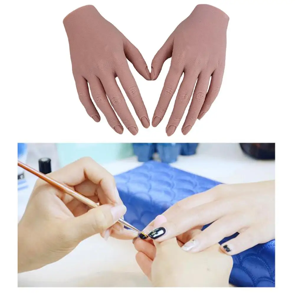 Professional Fake Nail Art Finger Trainning Practice Hand Mannequin Model Manicure Trainer Hand Gel Polish Display Tools