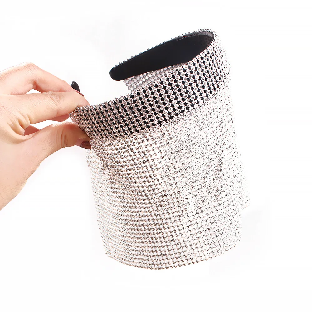 AWAYTR 2021 новая мода блестящие стразы повязка на голову тюрбан для женщин Bejewled