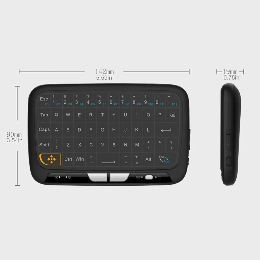 Беспроводная мини-клавиатура H18 + Air Mouse сенсорный экран 2 4 ГГц QWERTY клавиатура