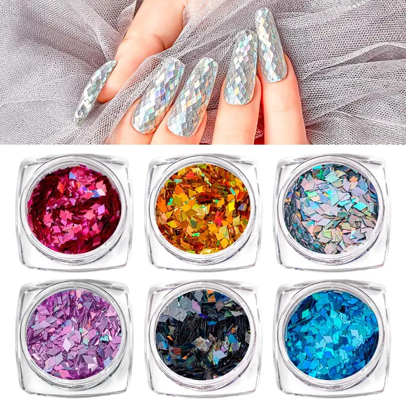 8 коробок кленовые листья блестящий порошок для дизайна ногтей голографические