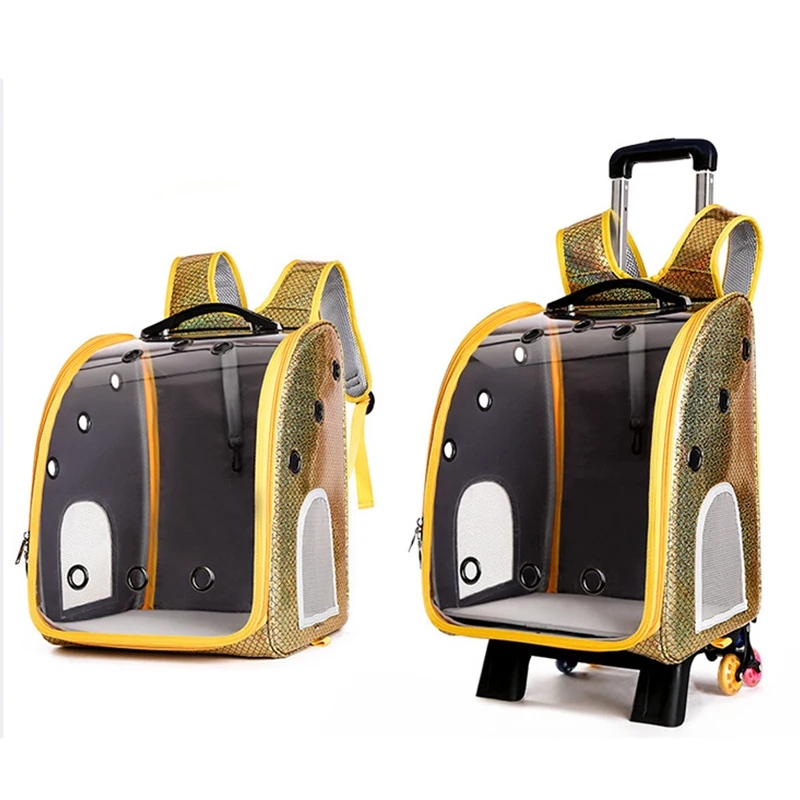 Рюкзак для собак прозрачный с углом обзора 360 градусов путешествий на открытом