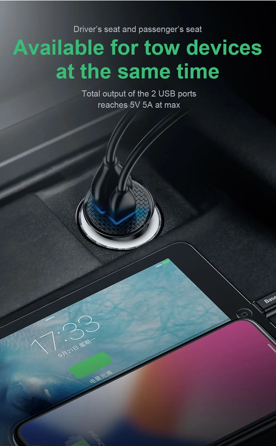 Baseus Quick Charge 4,0 3,0 USB Автомобильное зарядное устройство для iPhone Xiaomi huawei QC4.0 QC3.0 QC Auto type C PD быстрое автомобильное зарядное устройство для мобильного телефона