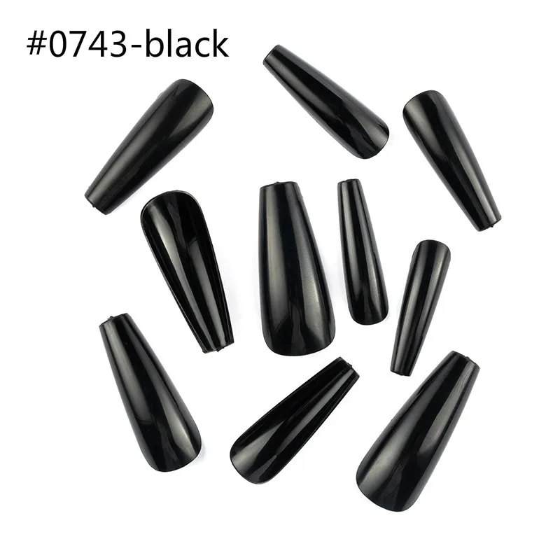 500 шт./коркор. смешанные однотонные накладные ногти для французского балета