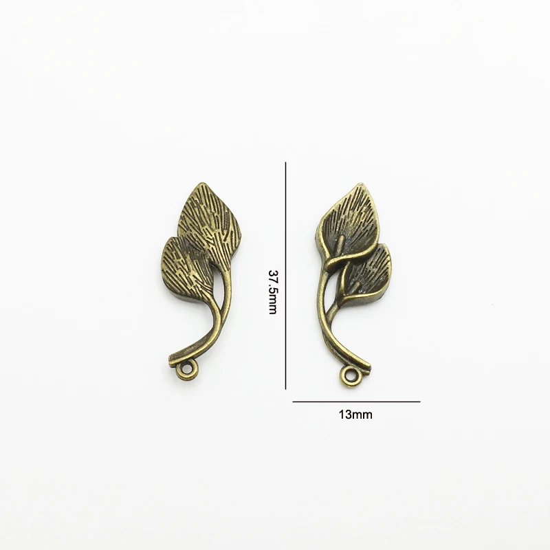 10 шт. ожерелье из сплава с листьями Дерева Подвеска Браслет Подвески в античном