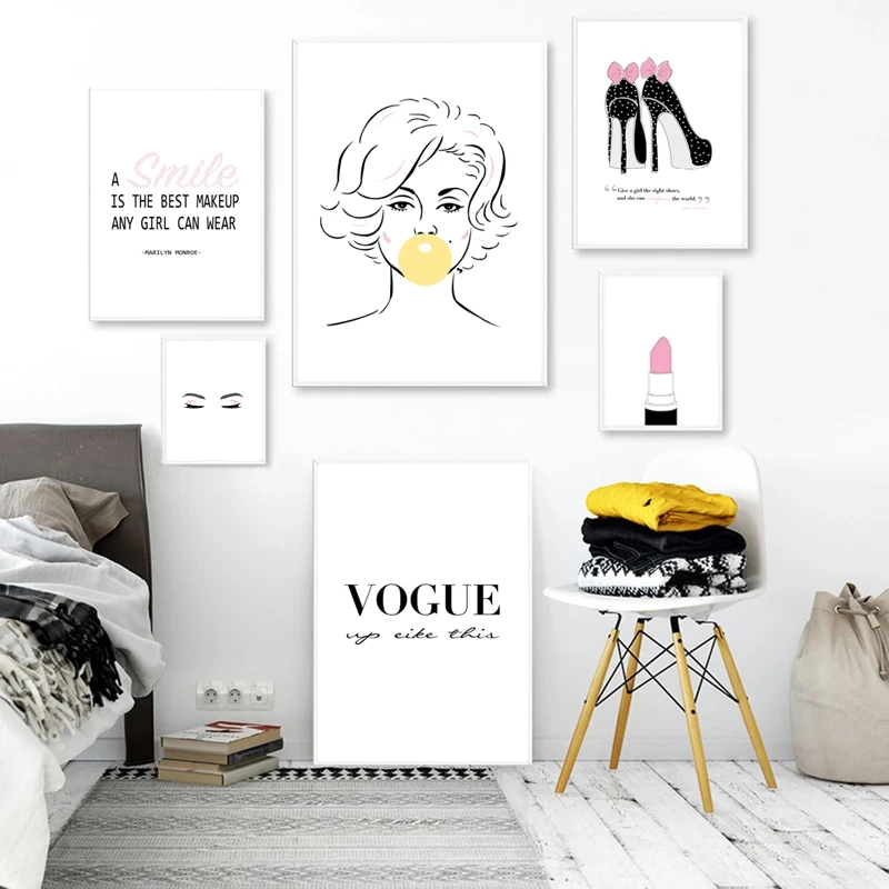 Платье помада на высоком каблуке макияж модная выдувка bubbl настенное искусство