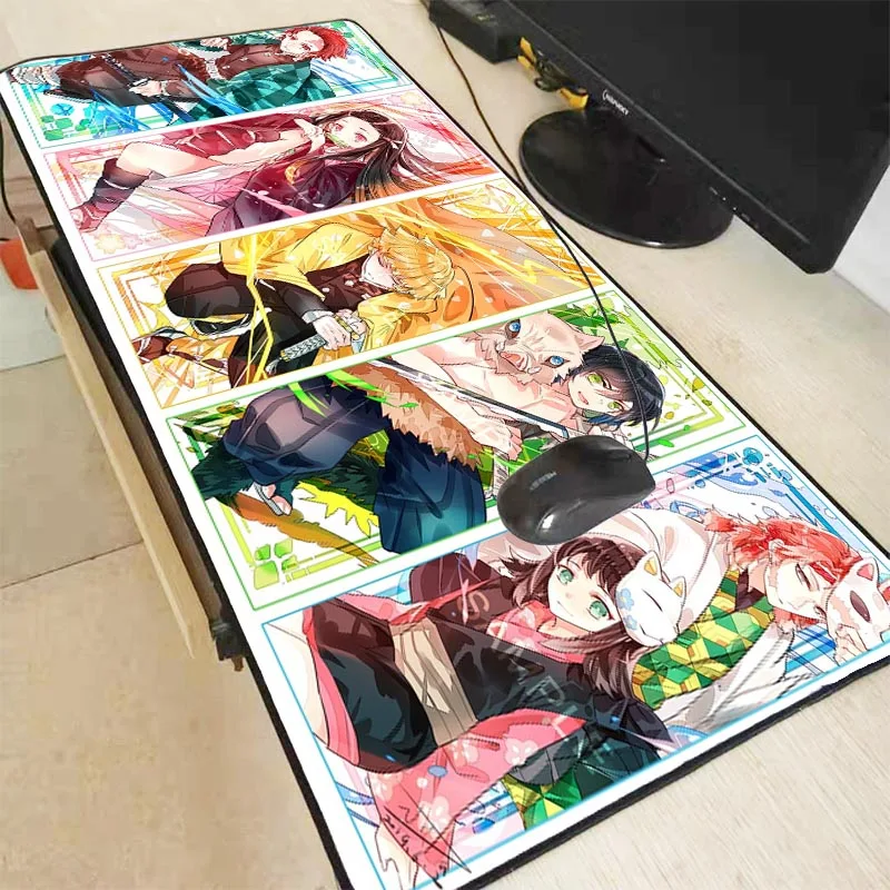 Игровой коврик для мыши XGZ Demon Slayer Kimetsu No Yaiba Lock Edge игровой Аниме Коврик скоростная