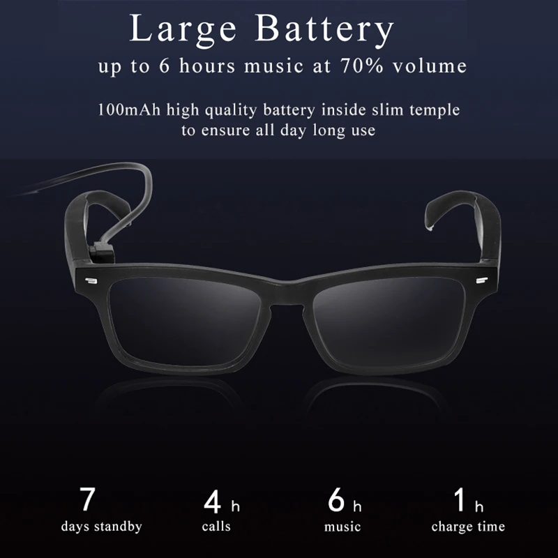 구매 패션 스마트 안경 선글라스, 블루투스 5.0 오디오 스피커 마이크 스포츠 스마트 안경, 안티 블루레이 방수 이어폰