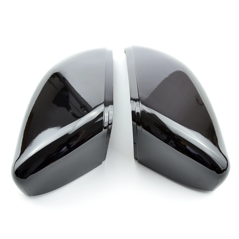 

Side Wing Mirror Cover Caps Rear View Mirror Case Cover Trims Cap Shell Glossy Black For VW Golf 6 MK6 GTI 6 R20 Golf 6 R Touran