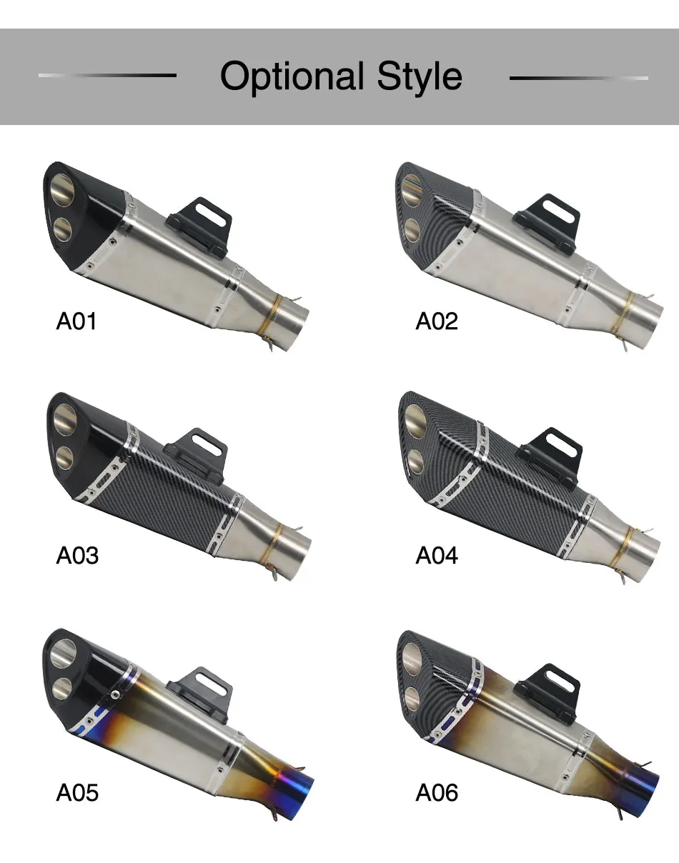 ZSDTRP Универсальный мотоцикл глушитель слипоны Akrapovic наклейки для Yoshimura R11 Suzuki GSXR 600 750 Ninja650