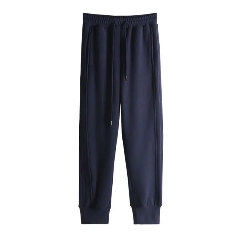 

2021 Spring Autumn Joggers Women Casual Pants Streetwear Thick Warm Harem Pants Elastic Waist Track Trousers Ladies Pencil Pants