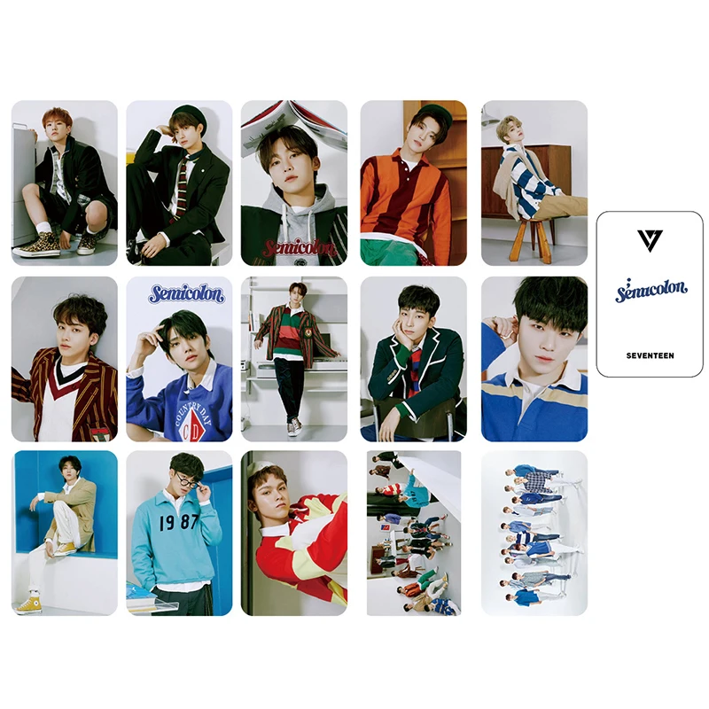 Коллекция альбомов любовь 15 шт./компл. KPOP Seventeen Team фотокарточки Semicolon сделай сам LOMO