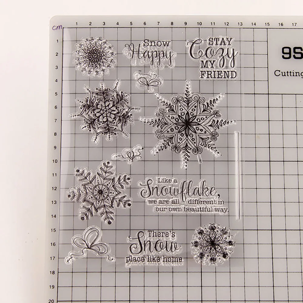 Snow Flake Transparent Silicone Stamp Clear Rubber for Scrapbooking Photo Album Paper Card DIY Craft | Дом и сад