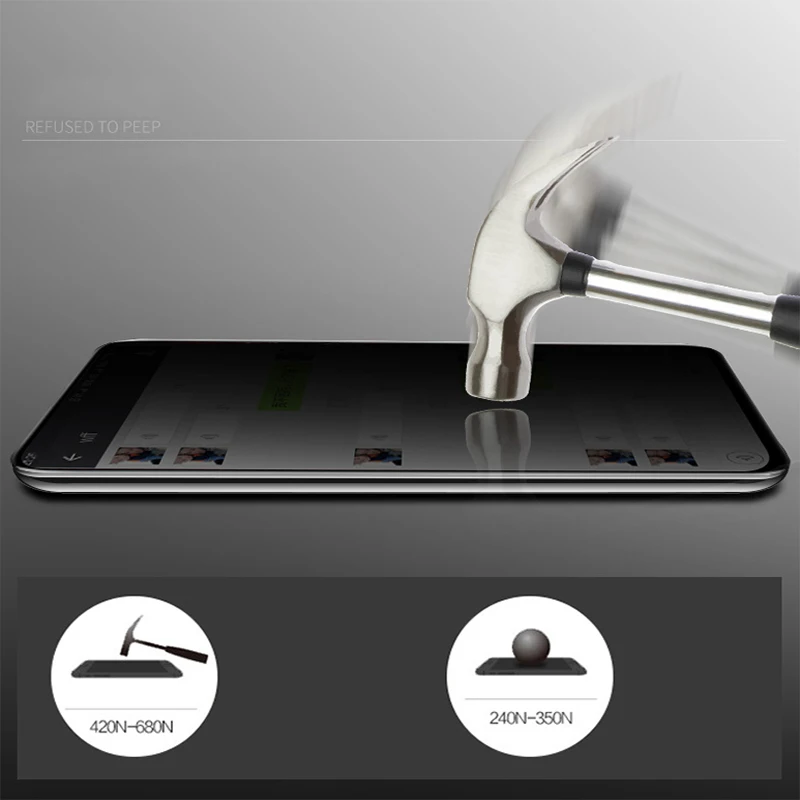 Полное покрытие экрана протектор для Oneplus 6 конфиденциальности закаленное стекло