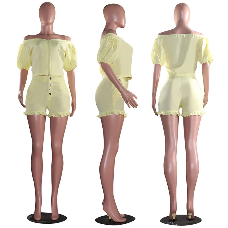 

ZKYZWX Two Piece Set Tracksuit Strapless Zip Crop Top Biker Shorts for Women Summer Outfits Sexy Night Club Party Matching Sets